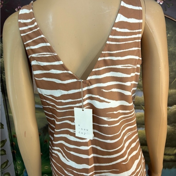 A New Day Tiger Print Midi Sheath Dress Small - Picture 4 of 6